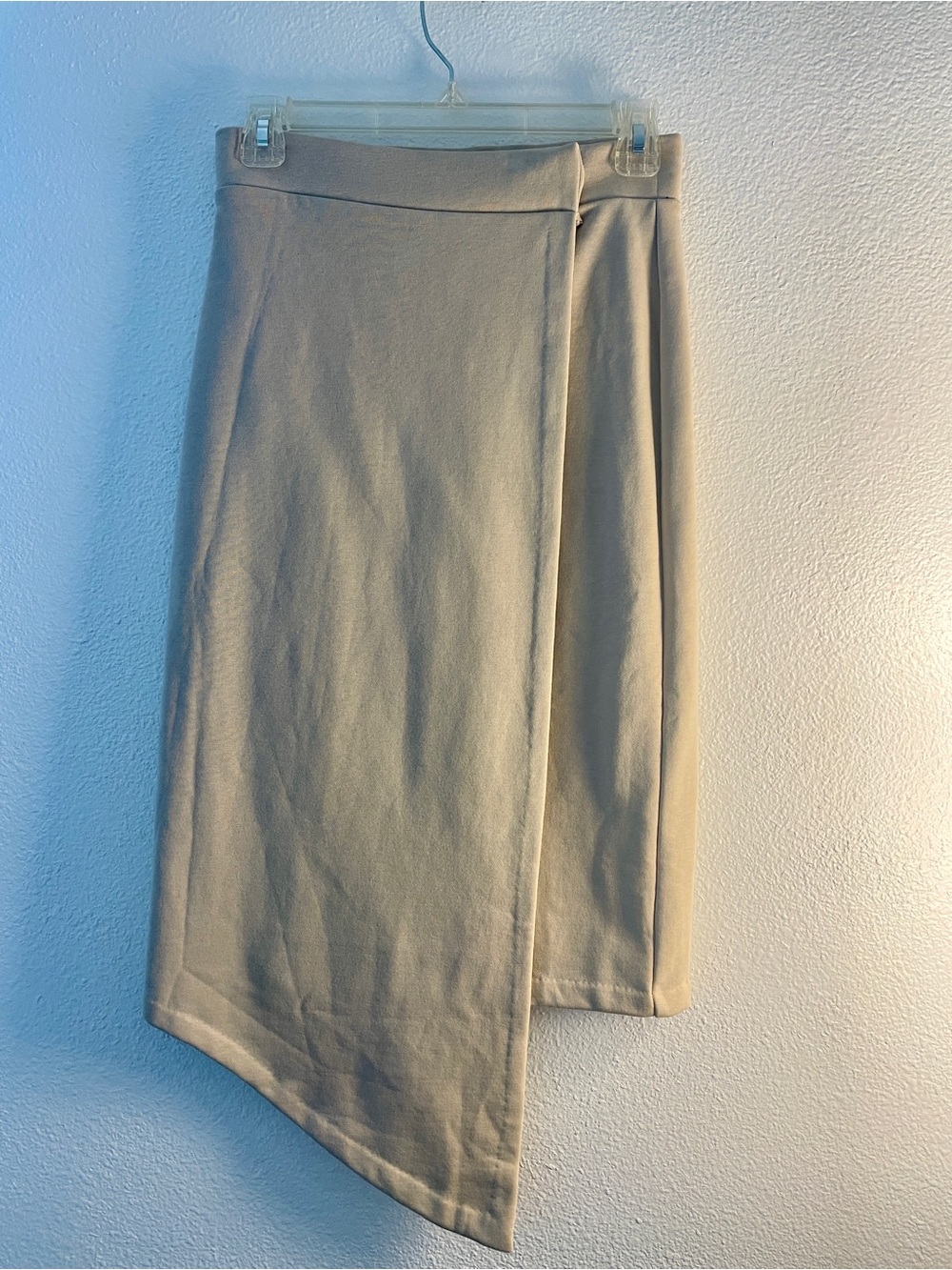 NWT French Terry Asymmetric Wrap Skirt